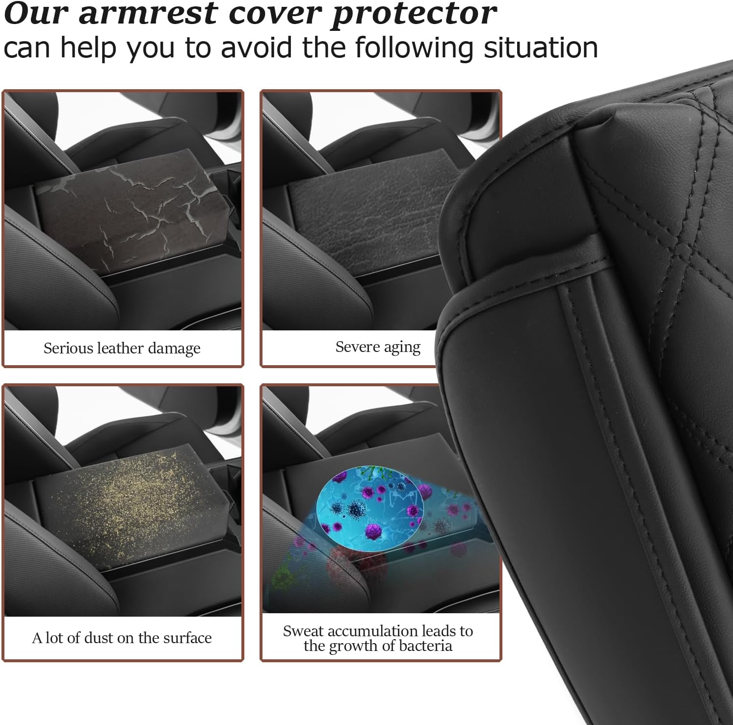 For Tesla Cybertruck Center Console Armrest Cover 2024 2025+
