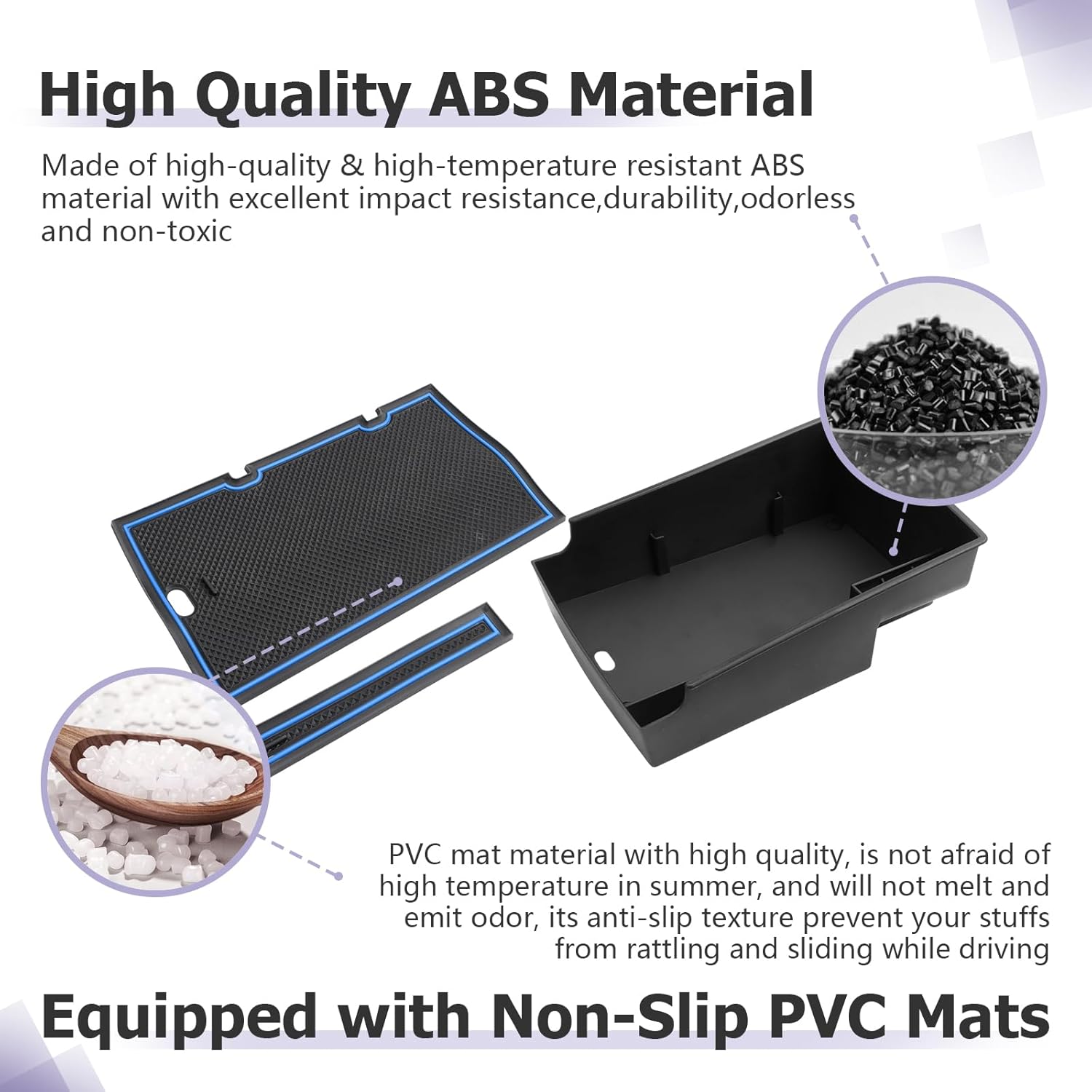 For Hyundai Kona EV SE/SEL/Limited Center Console Armrest Organizer 2019-2023