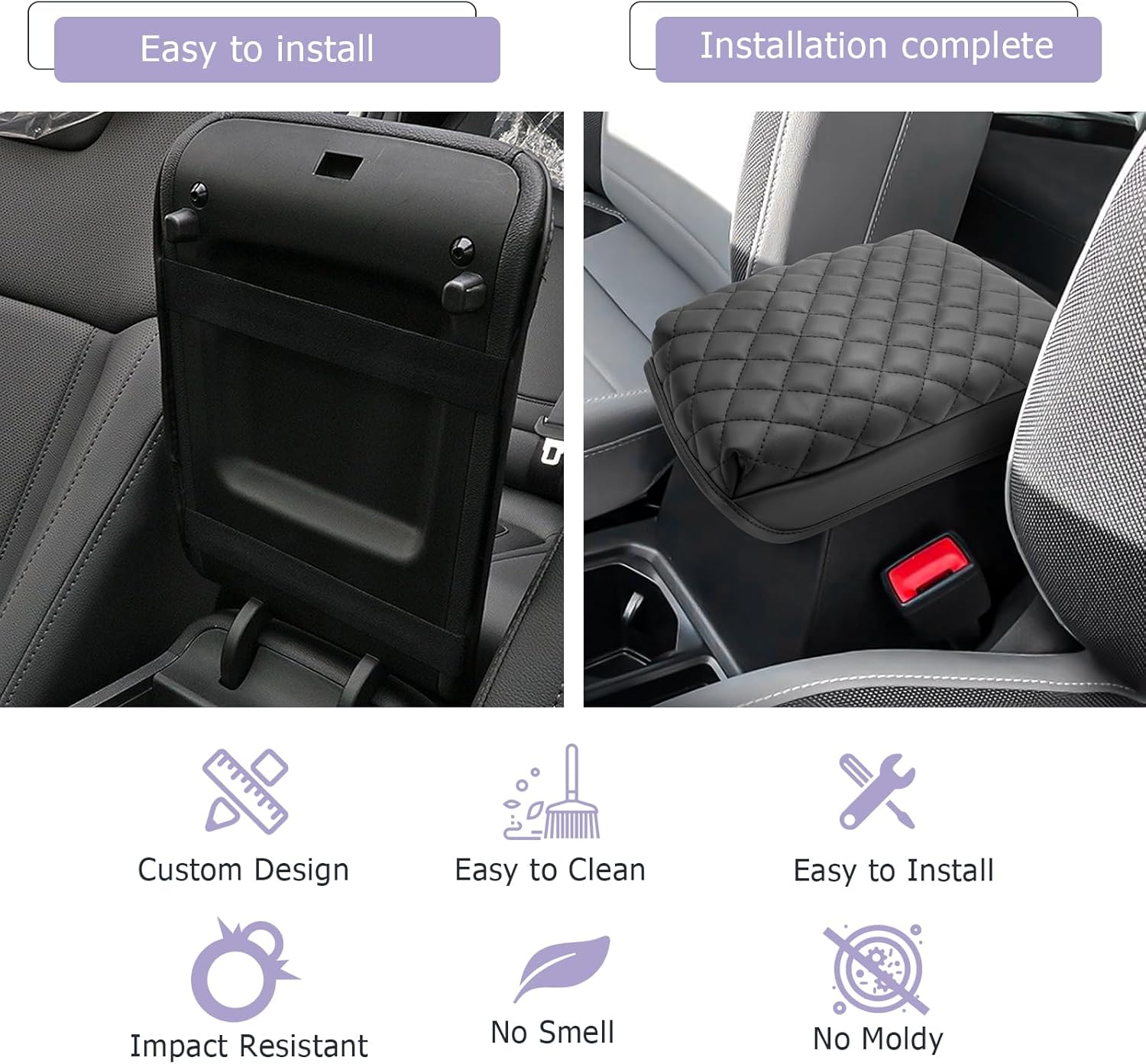 For Volkswagen Taos Center Console Armrest Cover 2022-2025