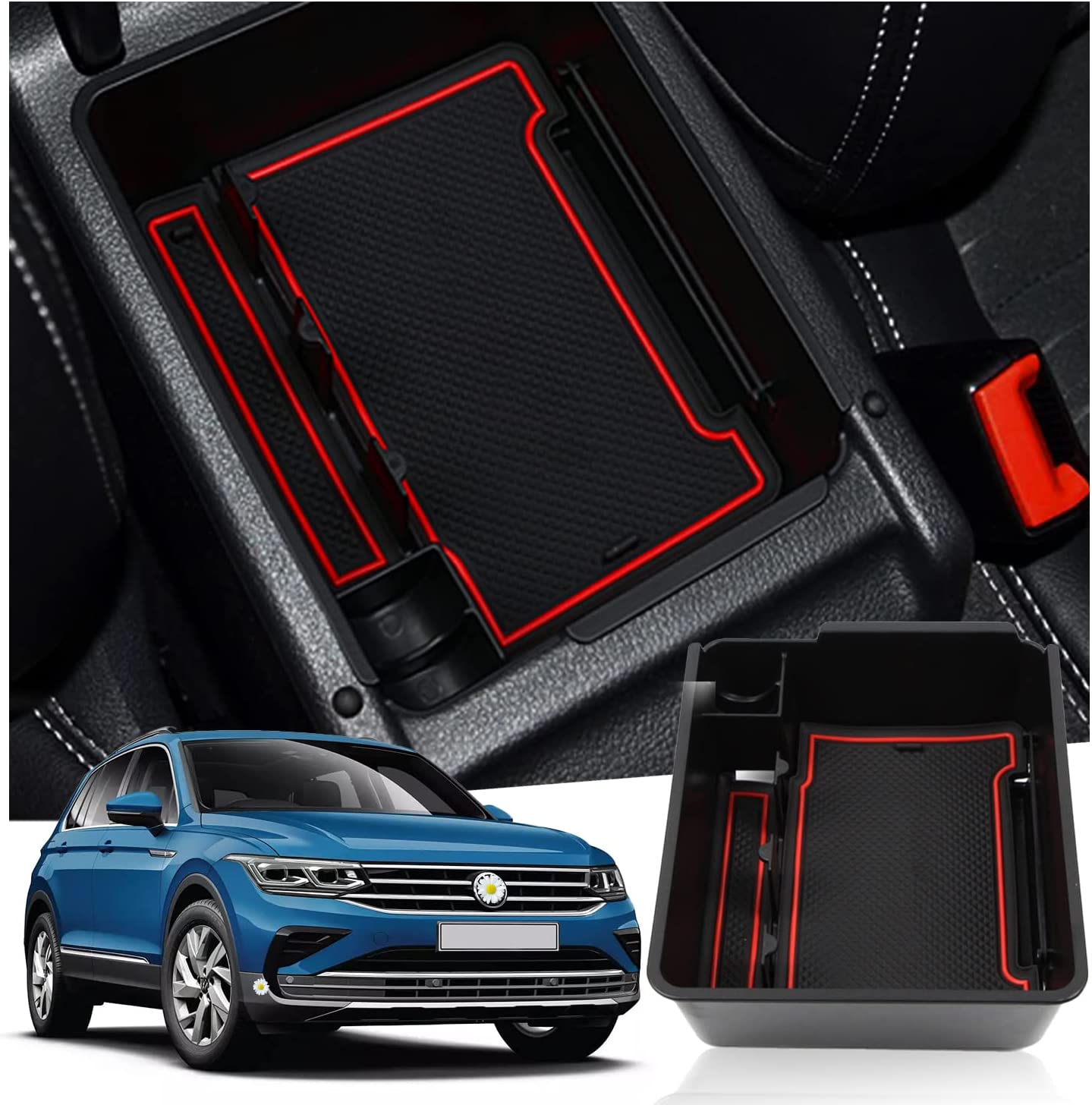 VW Tiguan 1 Center Armrest Storage Tray 2007-2015 - LFOTPP Car Accessories