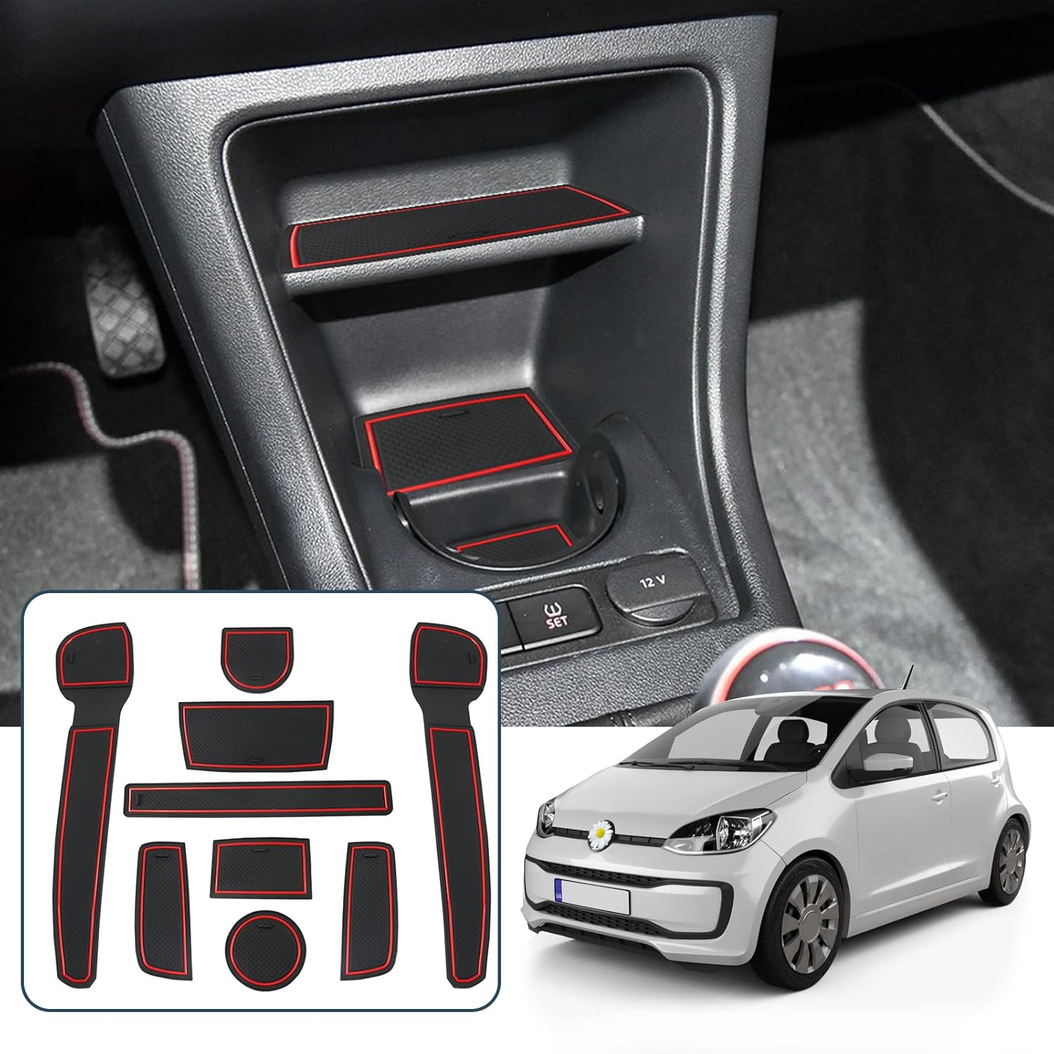 VW UP GTI/ Seat MII/ Skoda Citigo Door Slot Mat 2013+