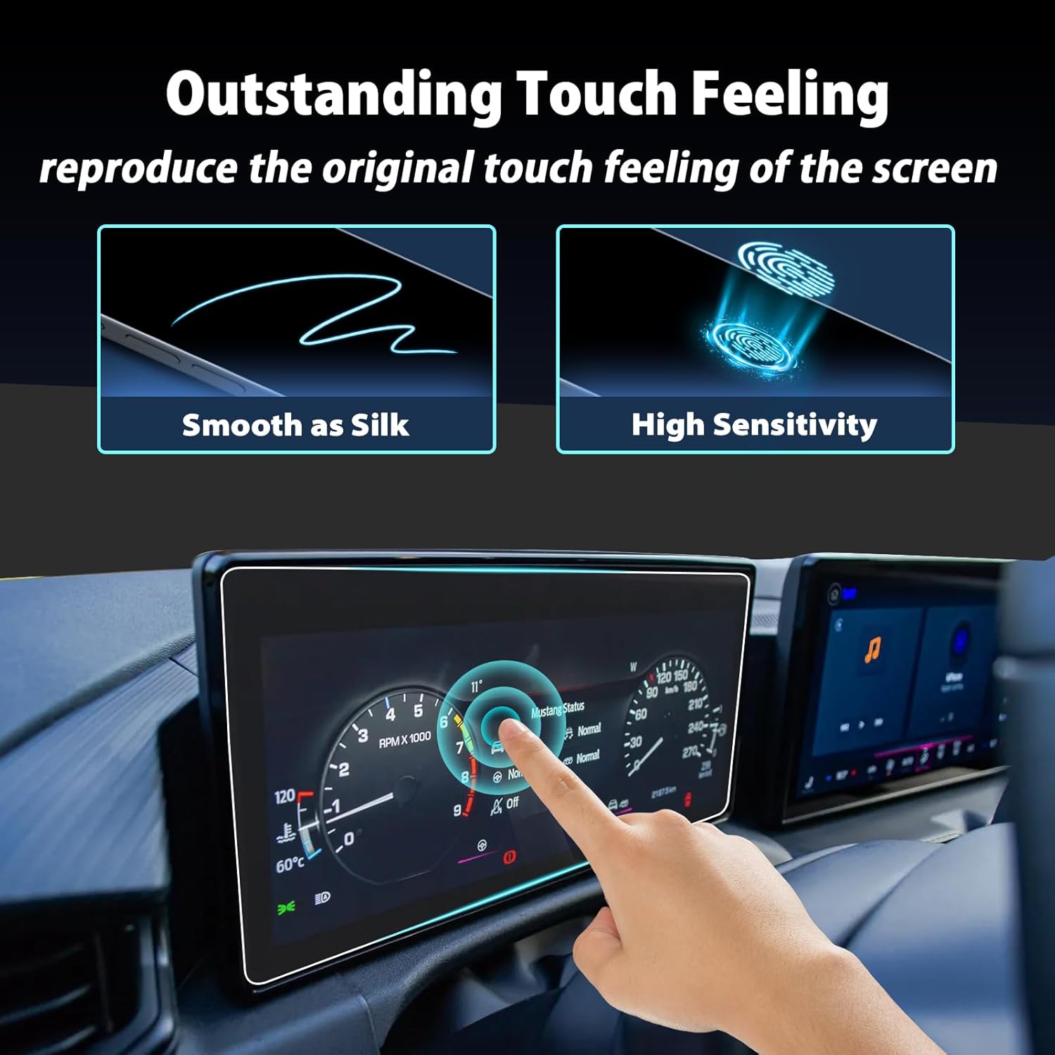 Ford Mustang EcoBoost/GT/GT SYNC4 Screen Protector 2024 2025