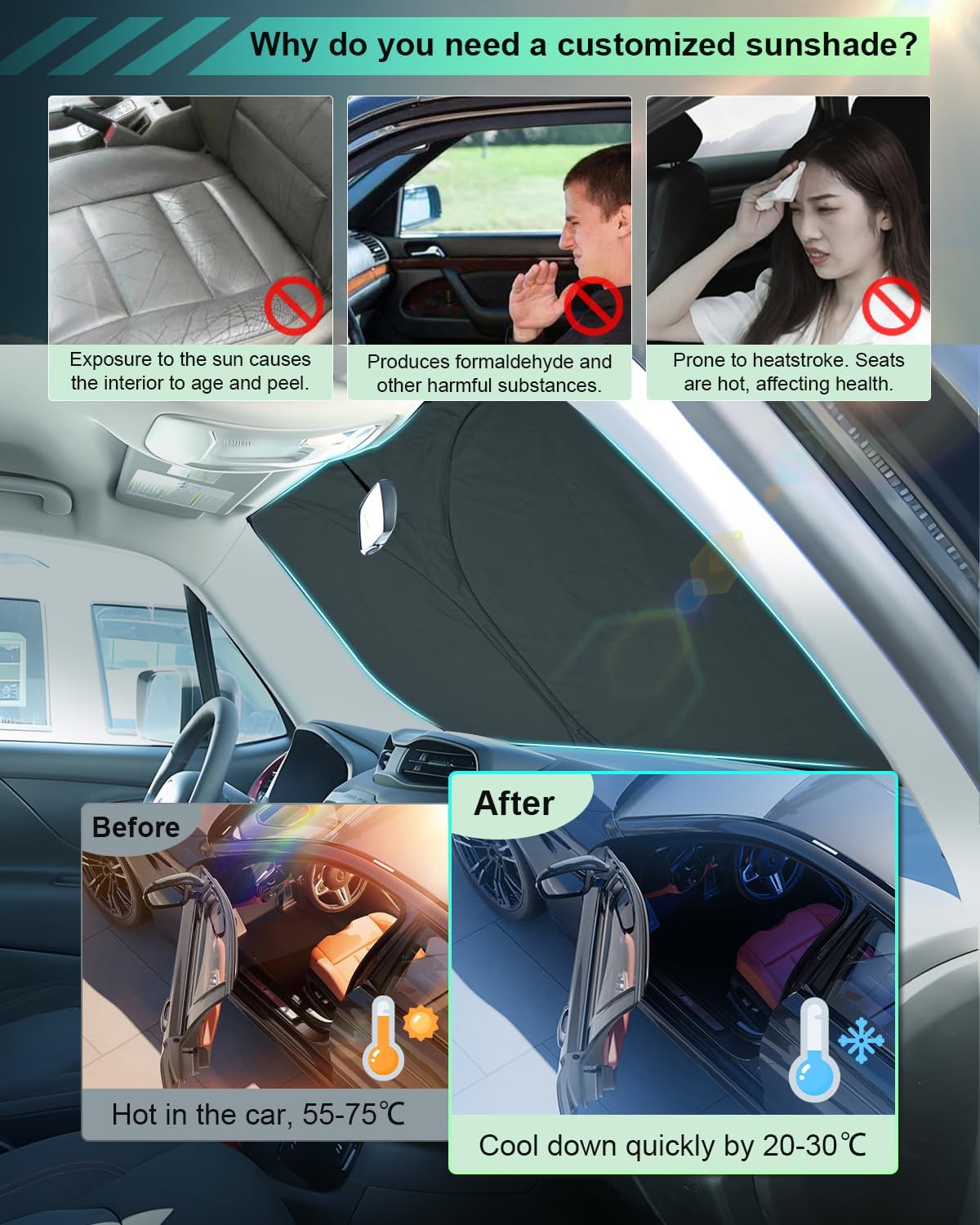 For Hyundai Tucson NX4 TL Windshield Sunshade 2015+