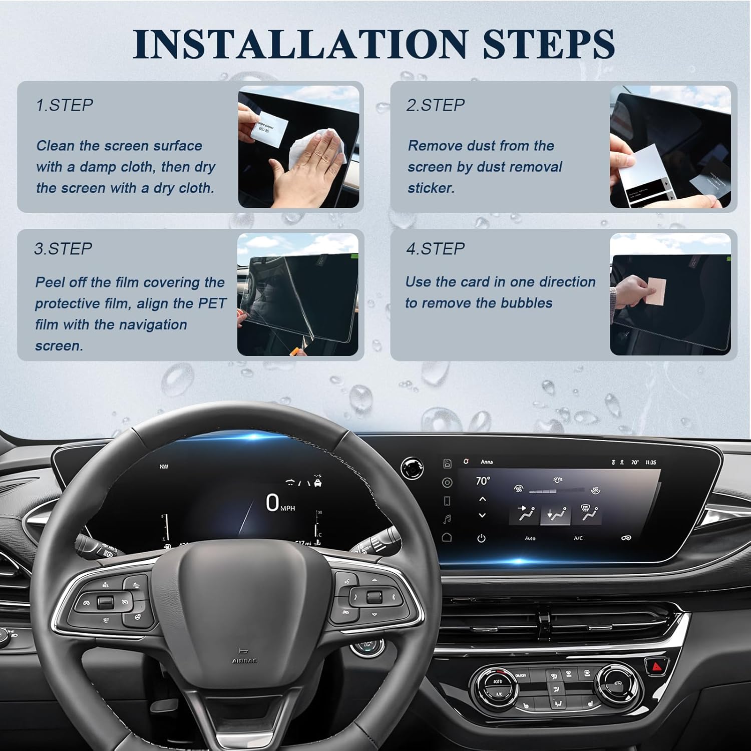 For Buick Envista Preferred/Sport Touring/Avenir 11" Navigation & 8"Dashboard Display Screen Protector 2024 2025
