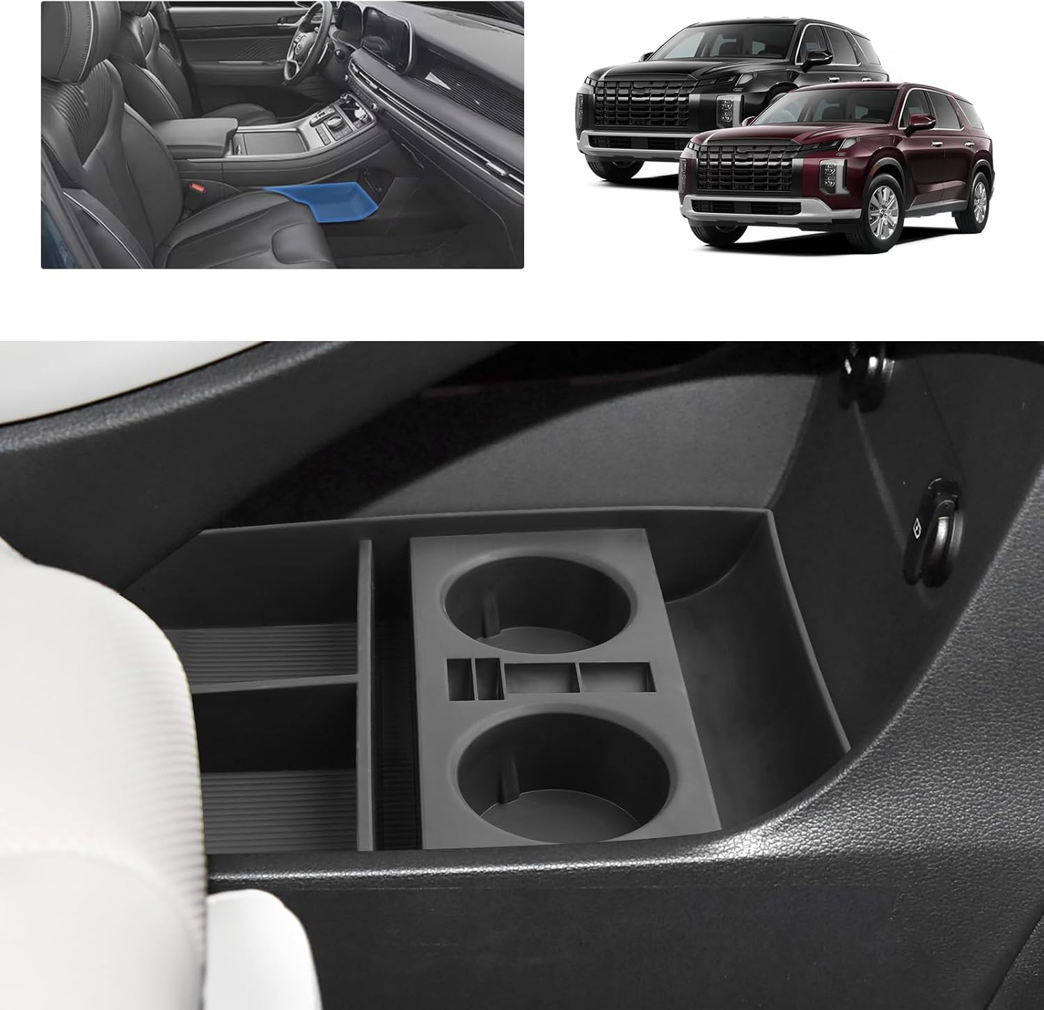 For Hyundai Palisade SE/SEL/XRT/Limited/Calligraphy Lower Console Organizer 2023 2024 2025