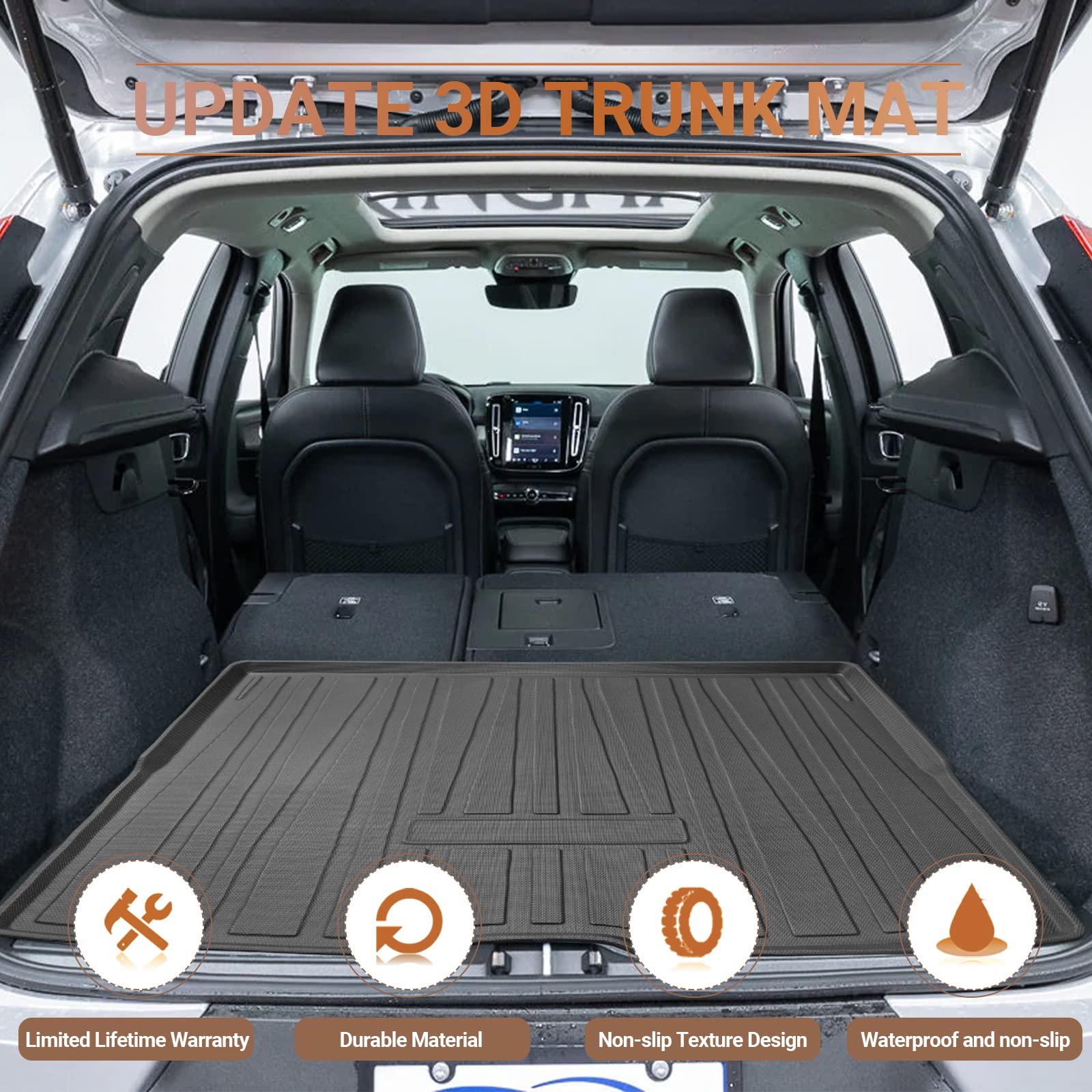 Volvo XC40 C40 Trunk Mats 2018+ - LFOTPP Car Accessories