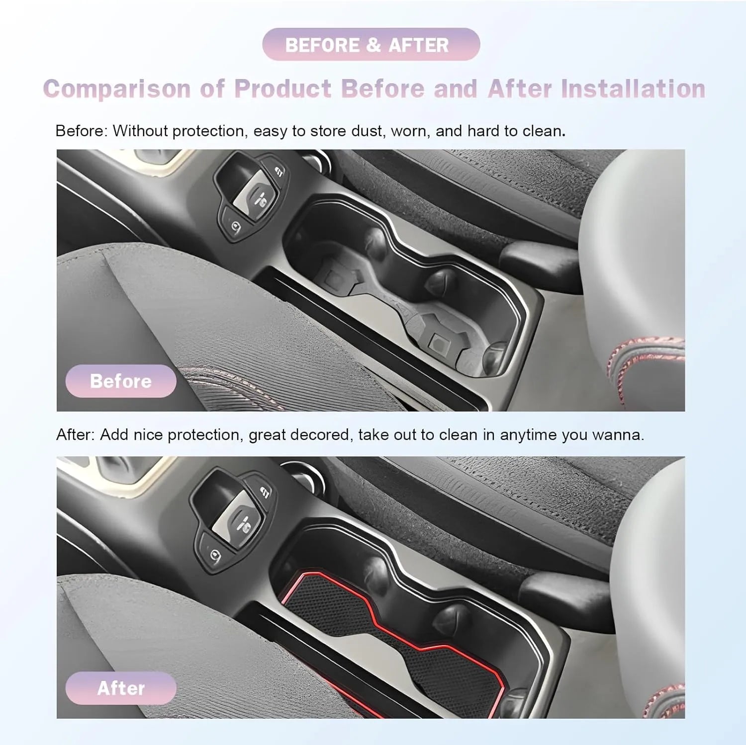 For Jeep Renegade Door Slot Mats Liner  2019-2026