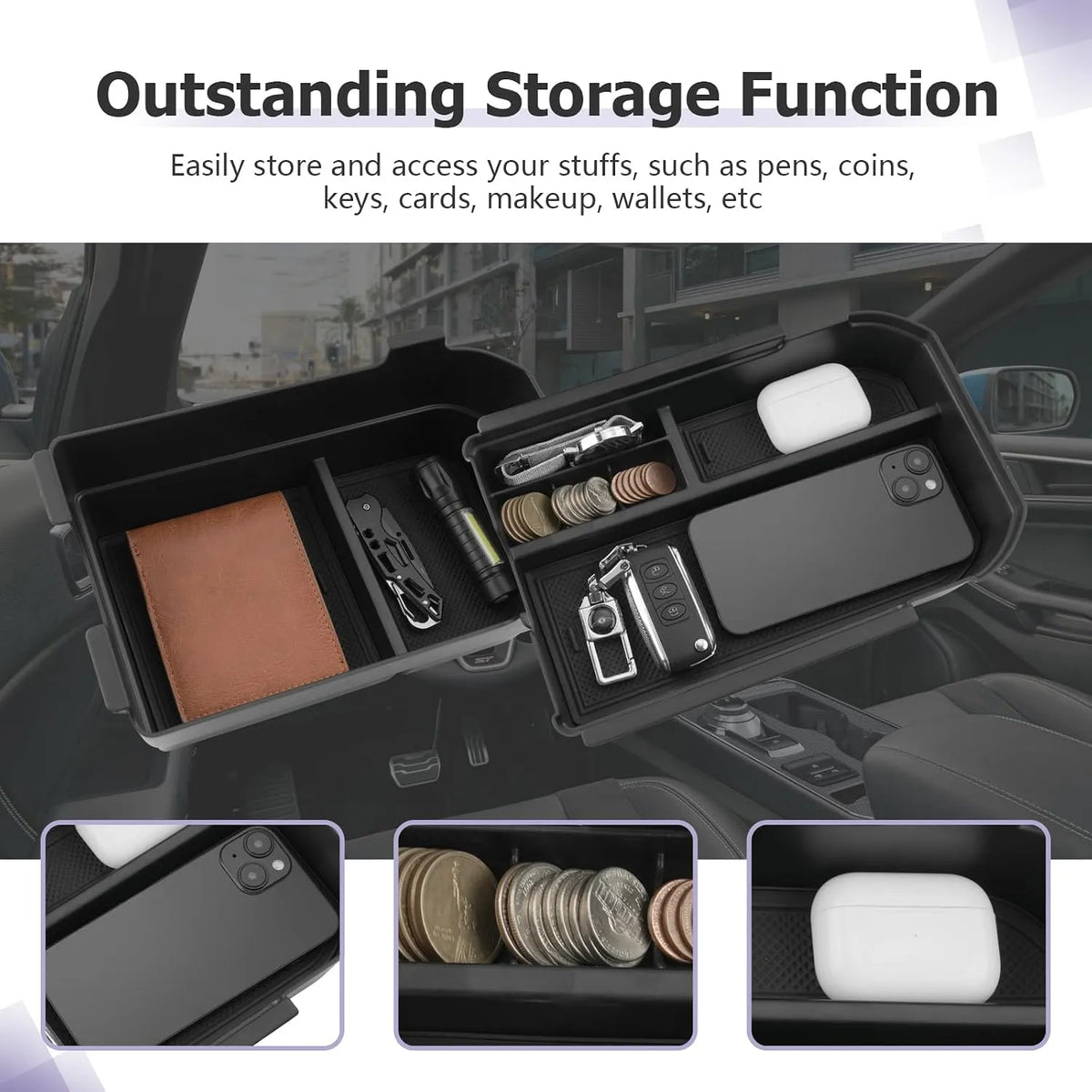 For Toyota Land Cruiser LC250 Prado J250 Center Armrest Organizer 2024 2025 2026