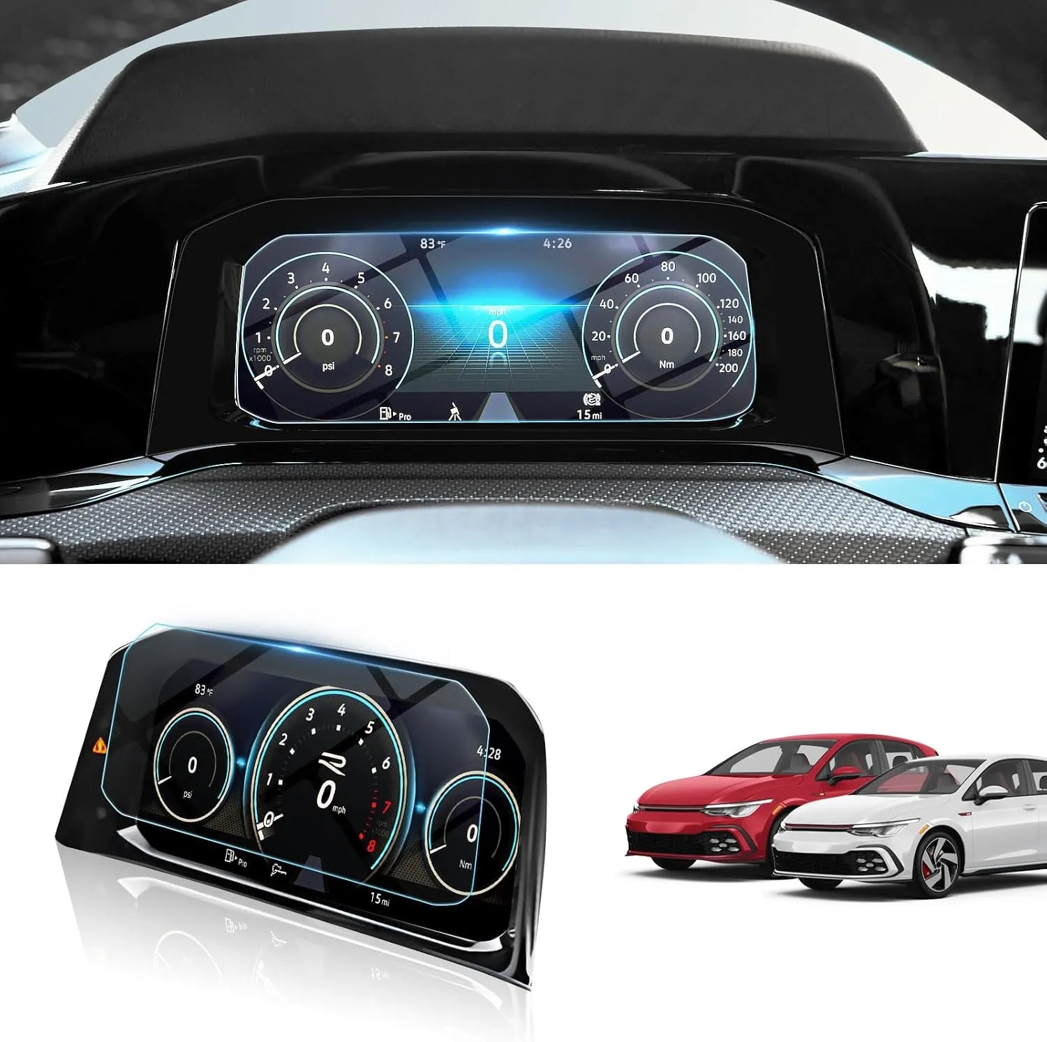 For VW Golf GTI Mk8 Navigation Screen Protector 2020+