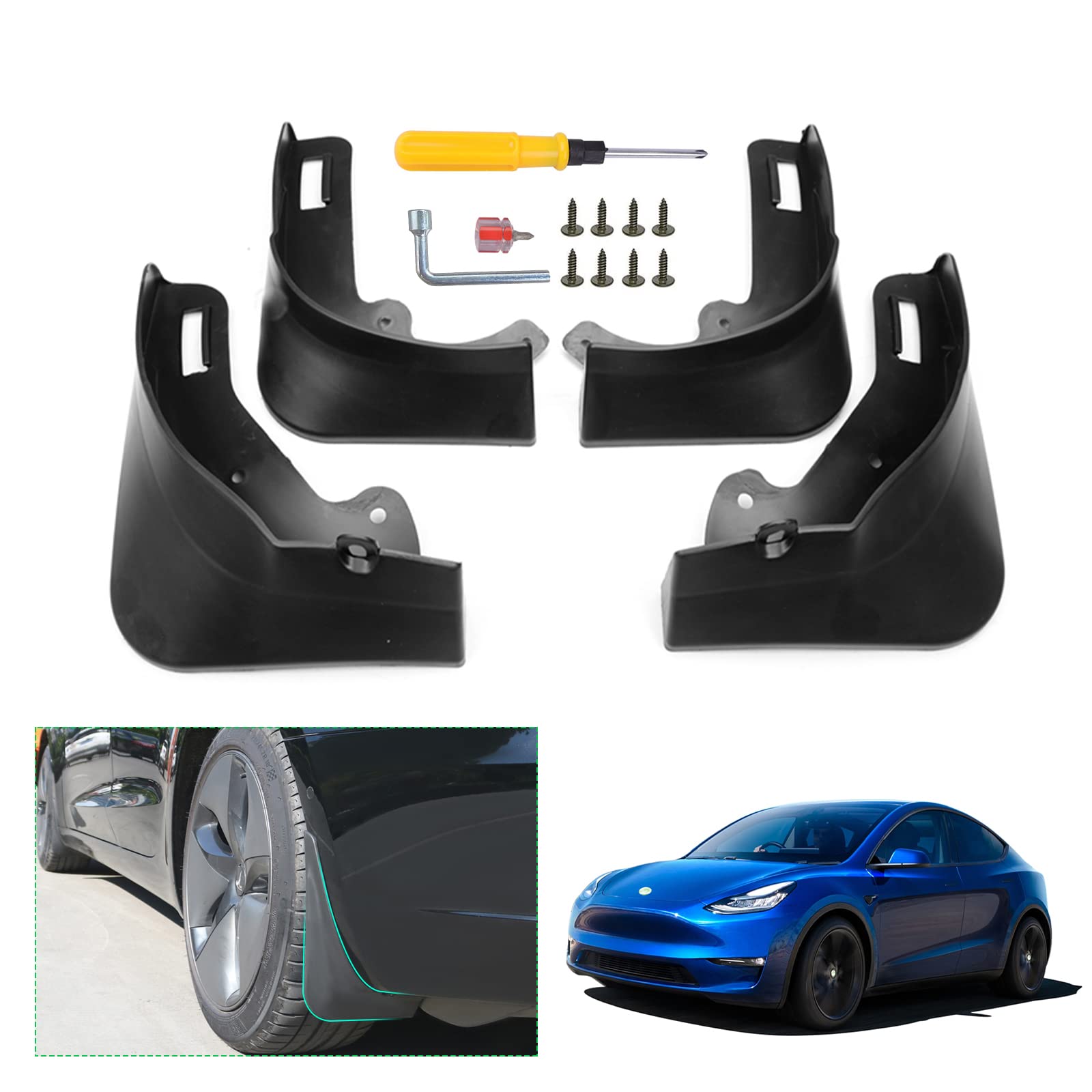 Tesla Model 3 Model Y Splash Guards Mudflap Fender Mudguards