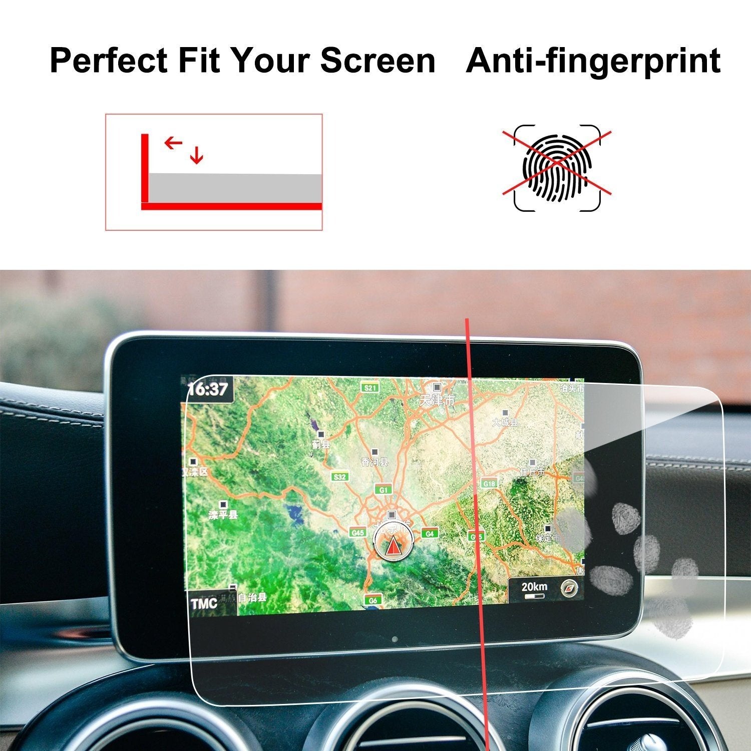 Mercedes C-Class W205 GLC X253 V-Class 8.4" Screen Protector - LFOTPP Car Accessories