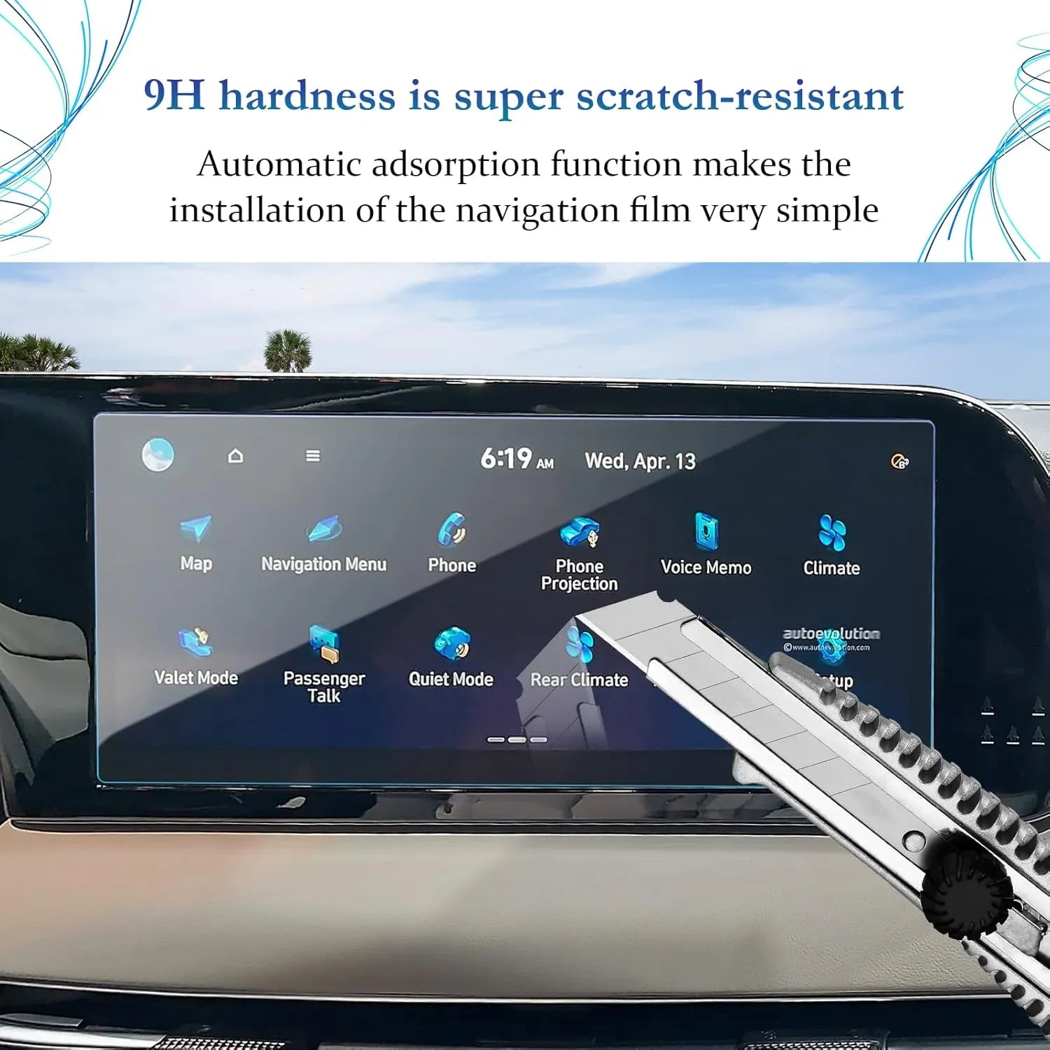 For Hyundai Palisade Navigation Tempered Glass Screen Protector 2020-2025