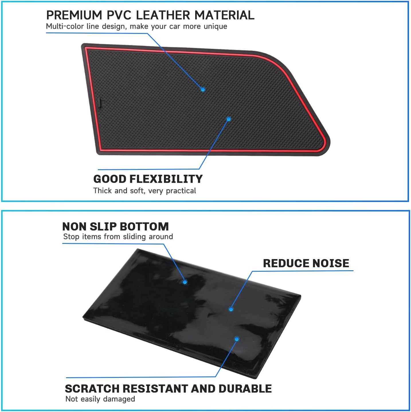 For Volkswagen Taos Door Slot Mats 2022-2025