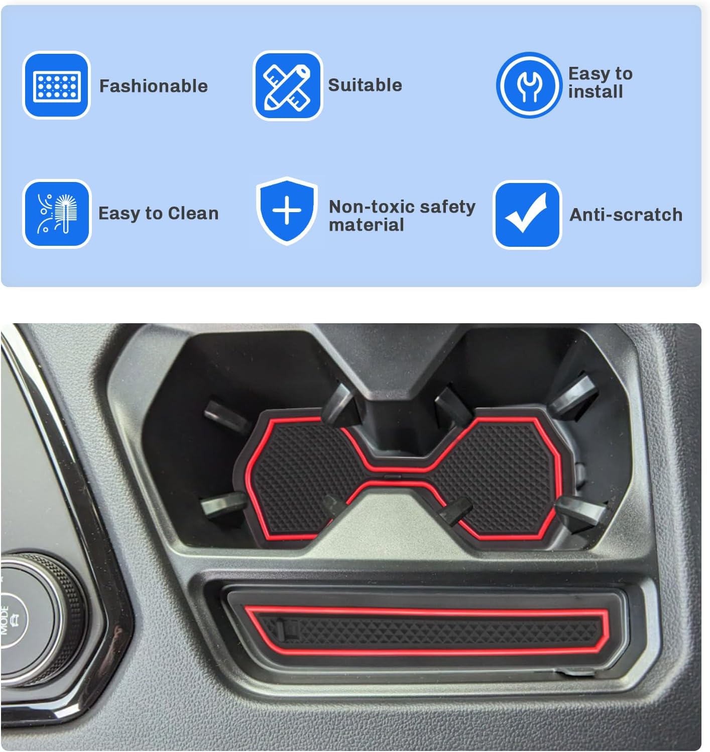 For Volkswagen Taos Door Slot Mats 2022-2025