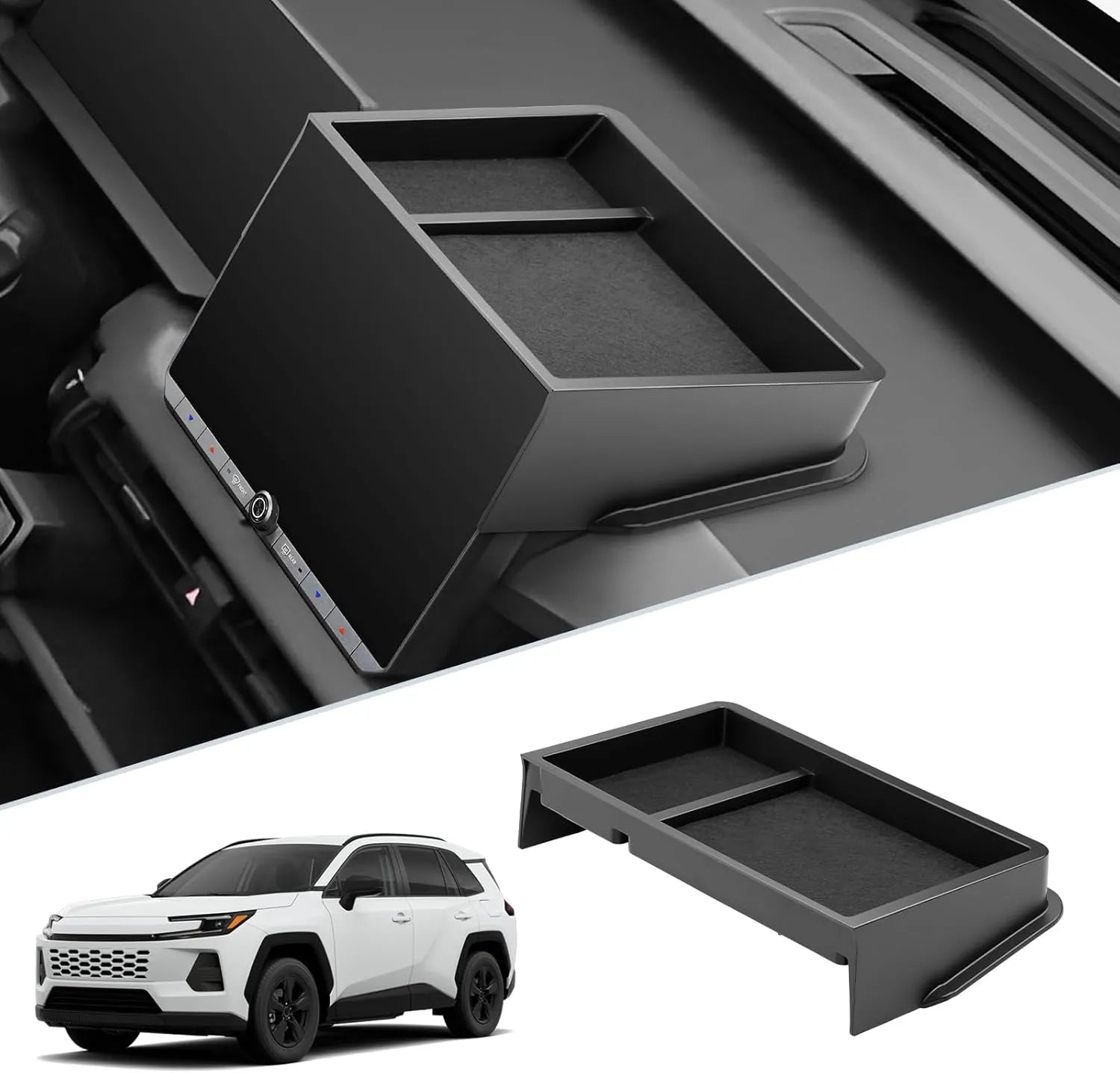 For Toyota RAV4 Behind Infotainment Screen Organizer Tray 2026 2027