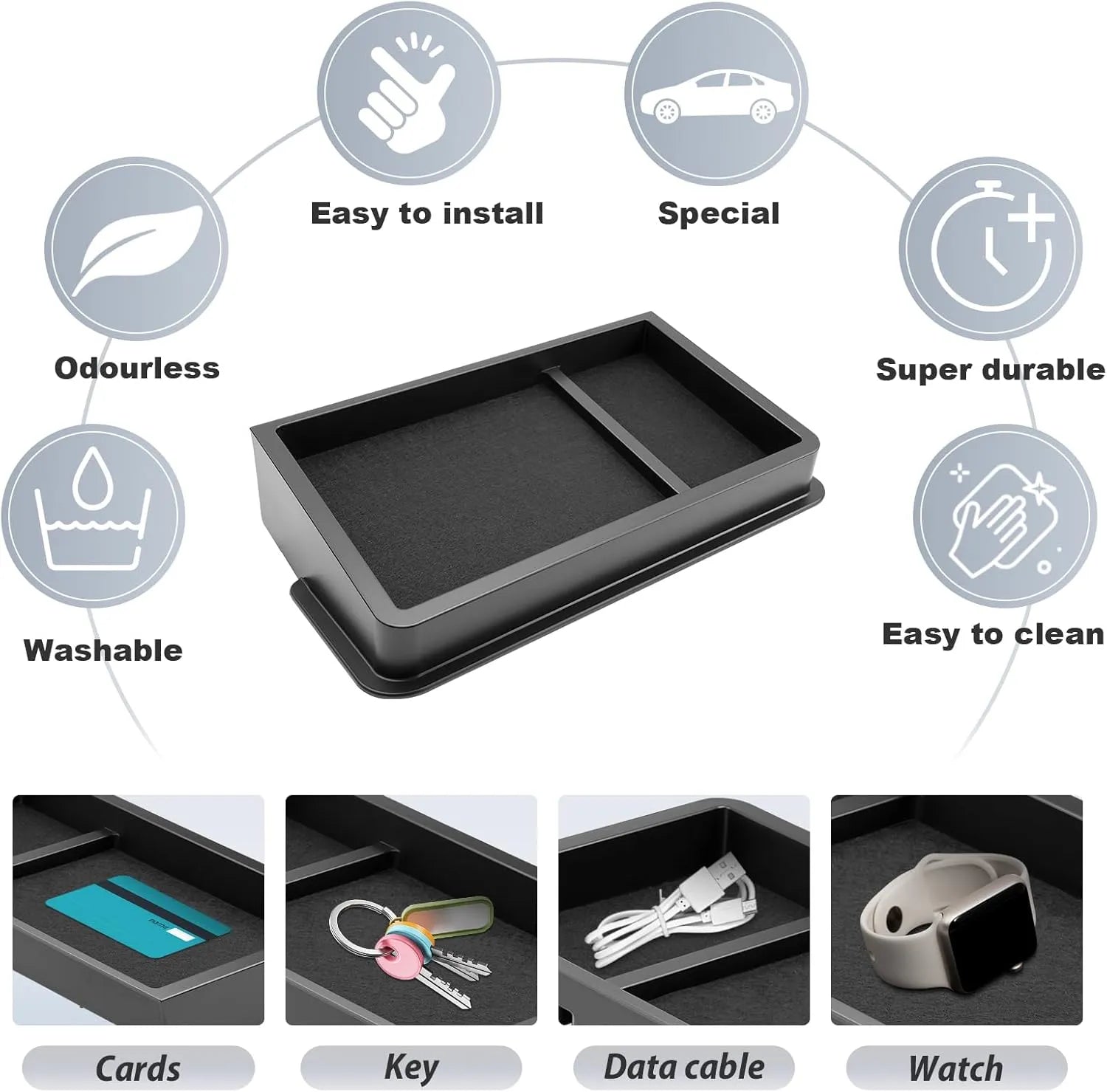 For Toyota RAV4 Behind Infotainment Screen Organizer Tray 2026 2027
