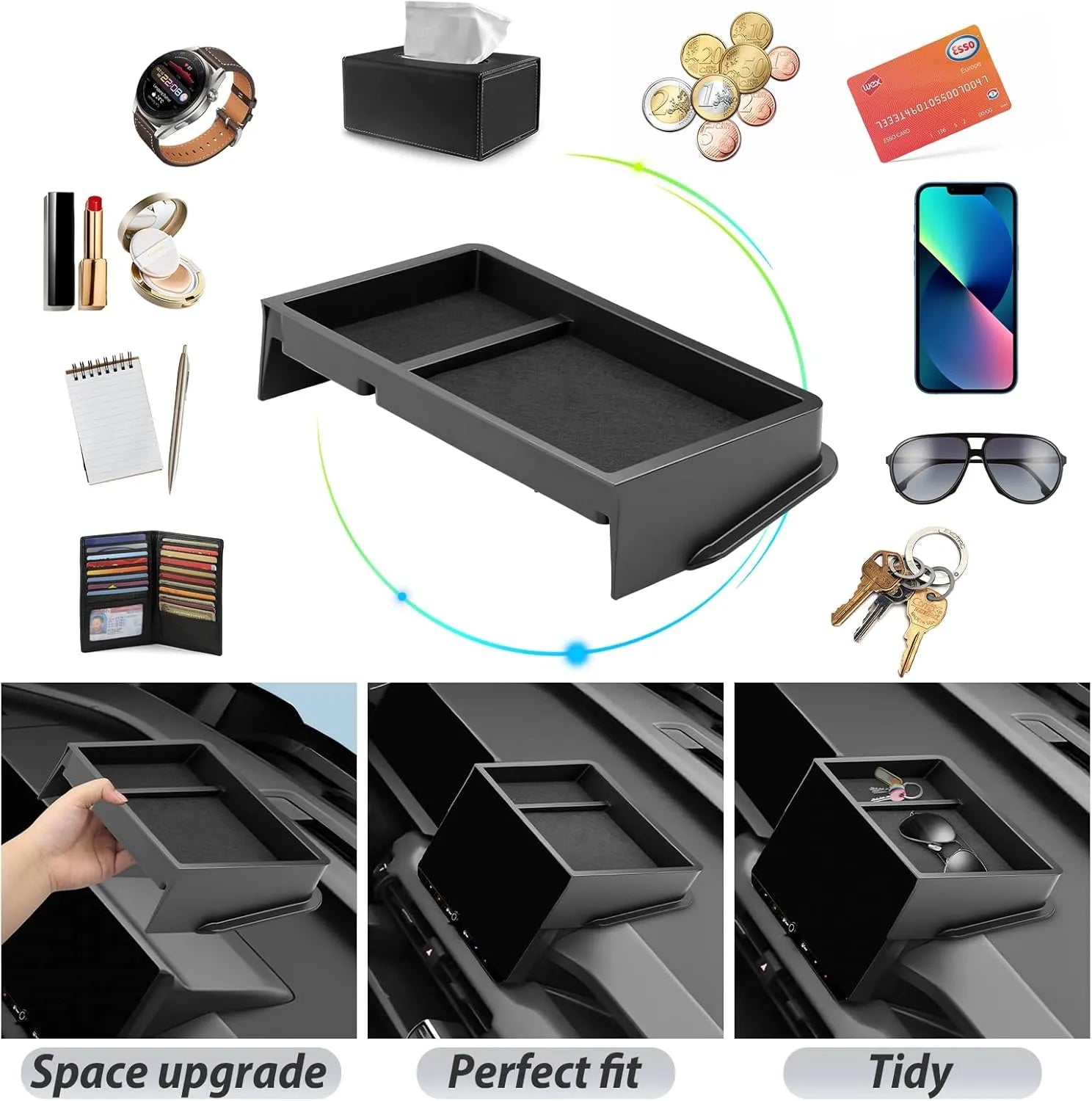 For Toyota RAV4 Behind Infotainment Screen Organizer Tray 2026 2027