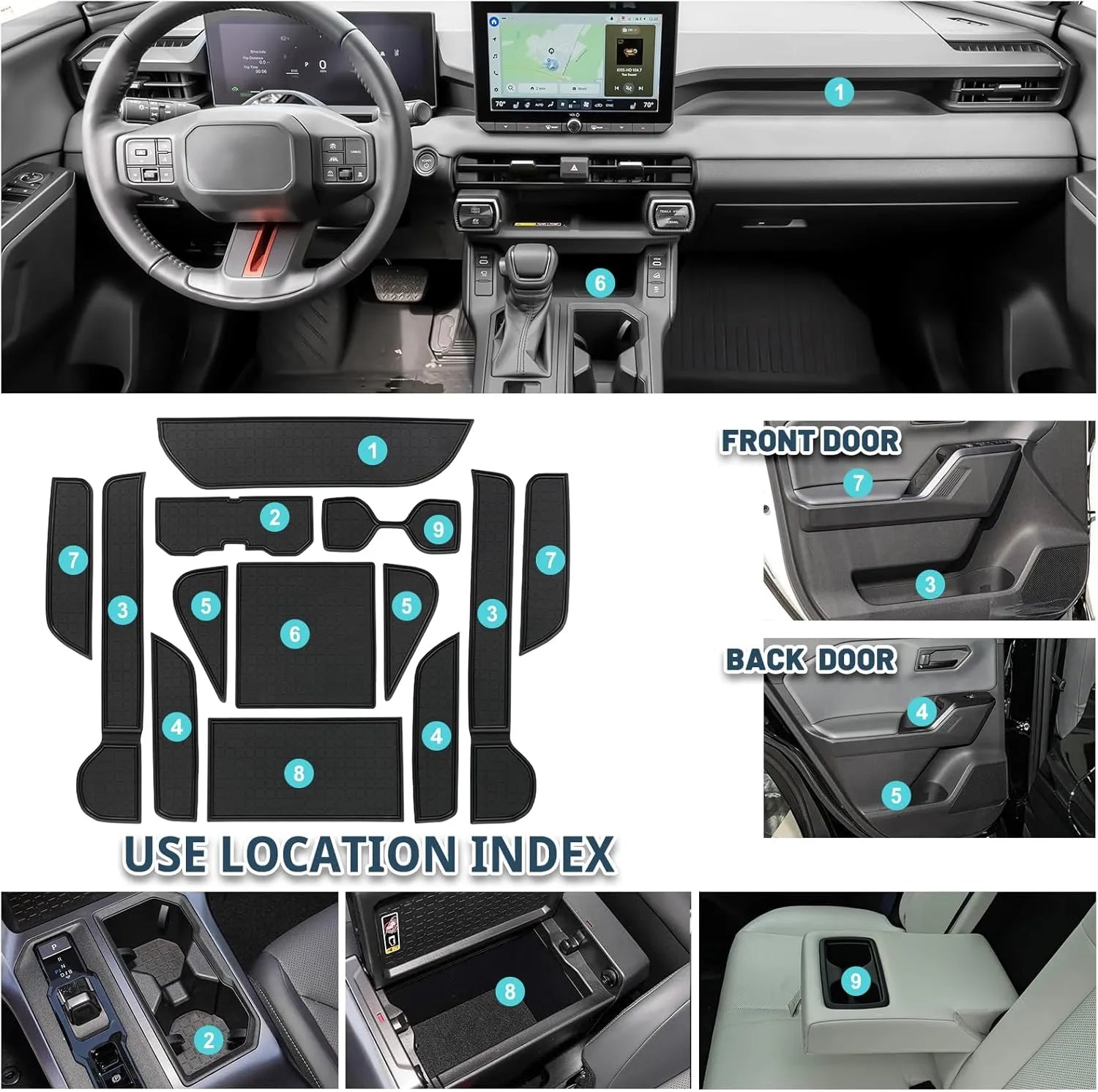 For Toyota RAV4 Door Slot Mats 2026 2027