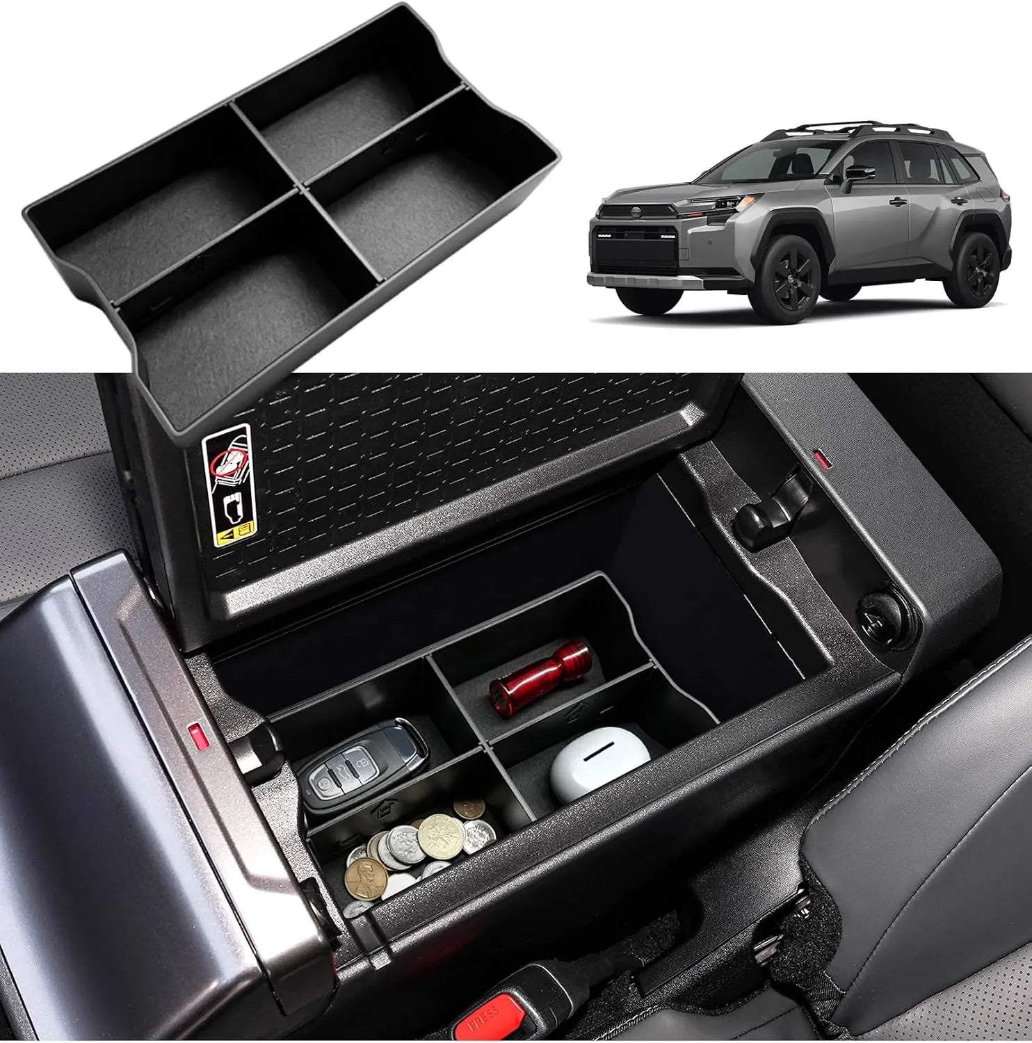 For Toyota RAV4 Armrest Storage Tray 2026 2027