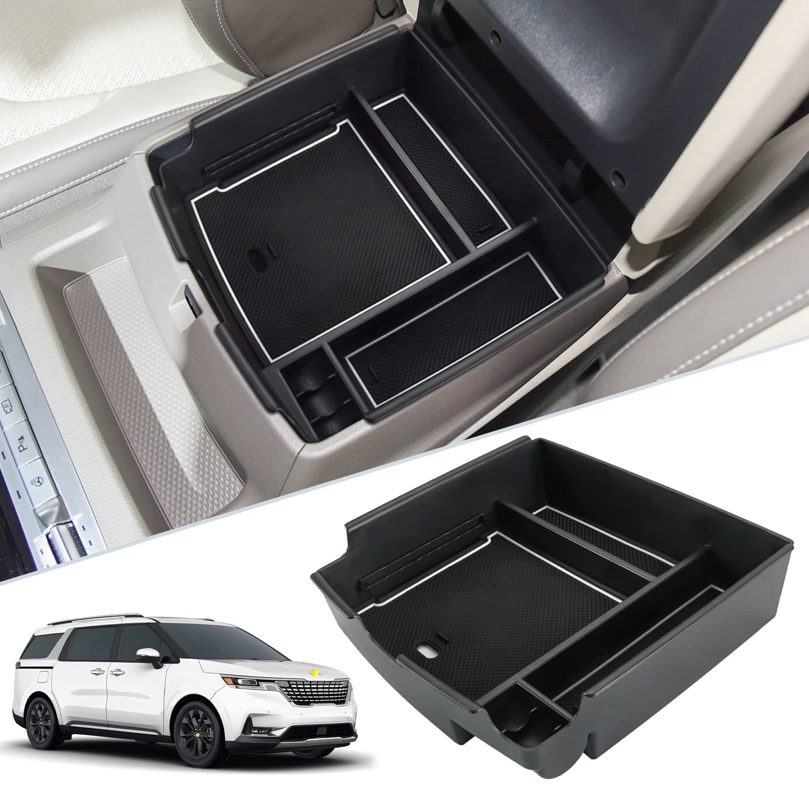 Kia Carnival MPV Center Armrest Storage Tray 2022+ - LFOTPP Car Accessories