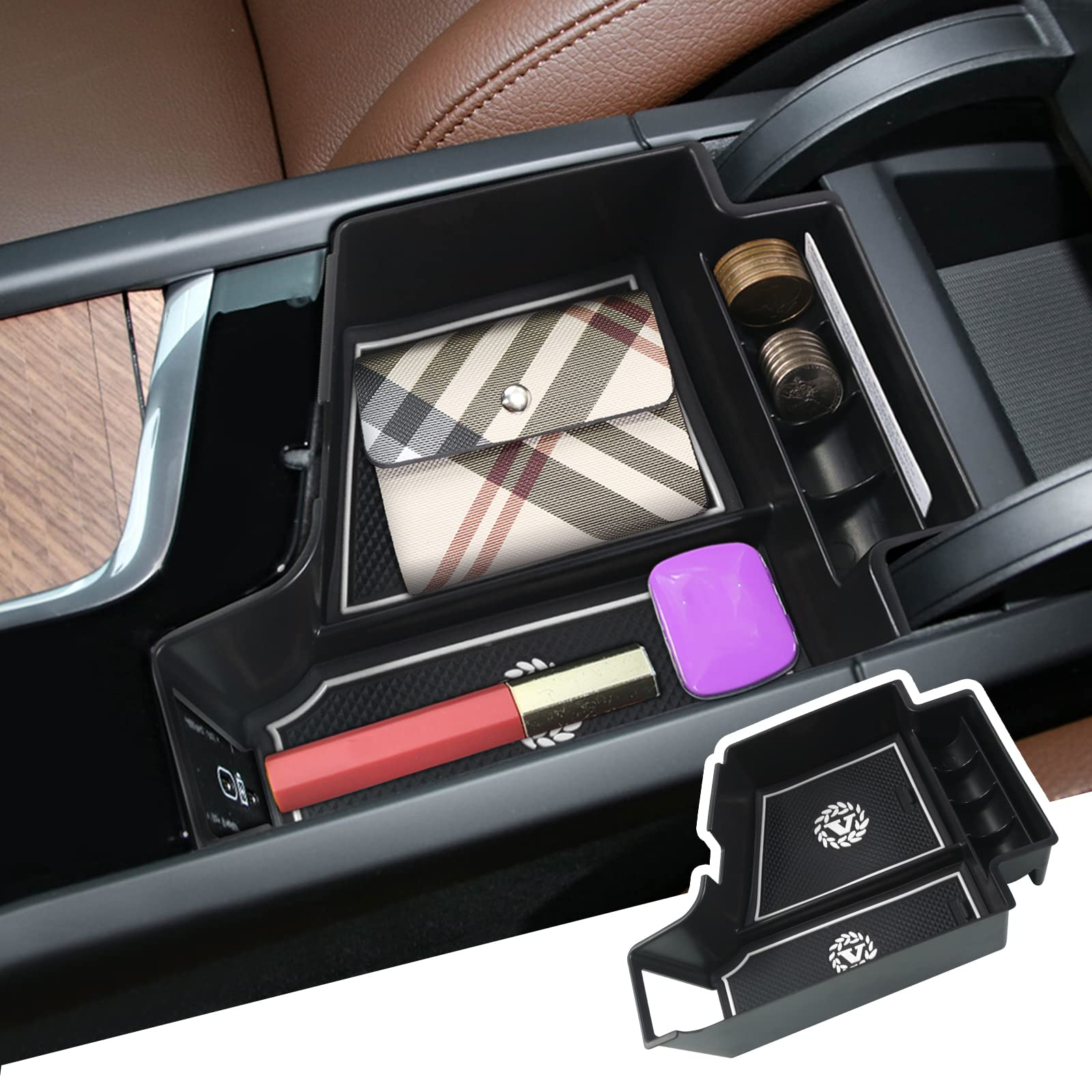 Volvo XC60 XC90 S90 V90 Center Armrest Storage Tray 2023+ - LFOTPP Car Accessories