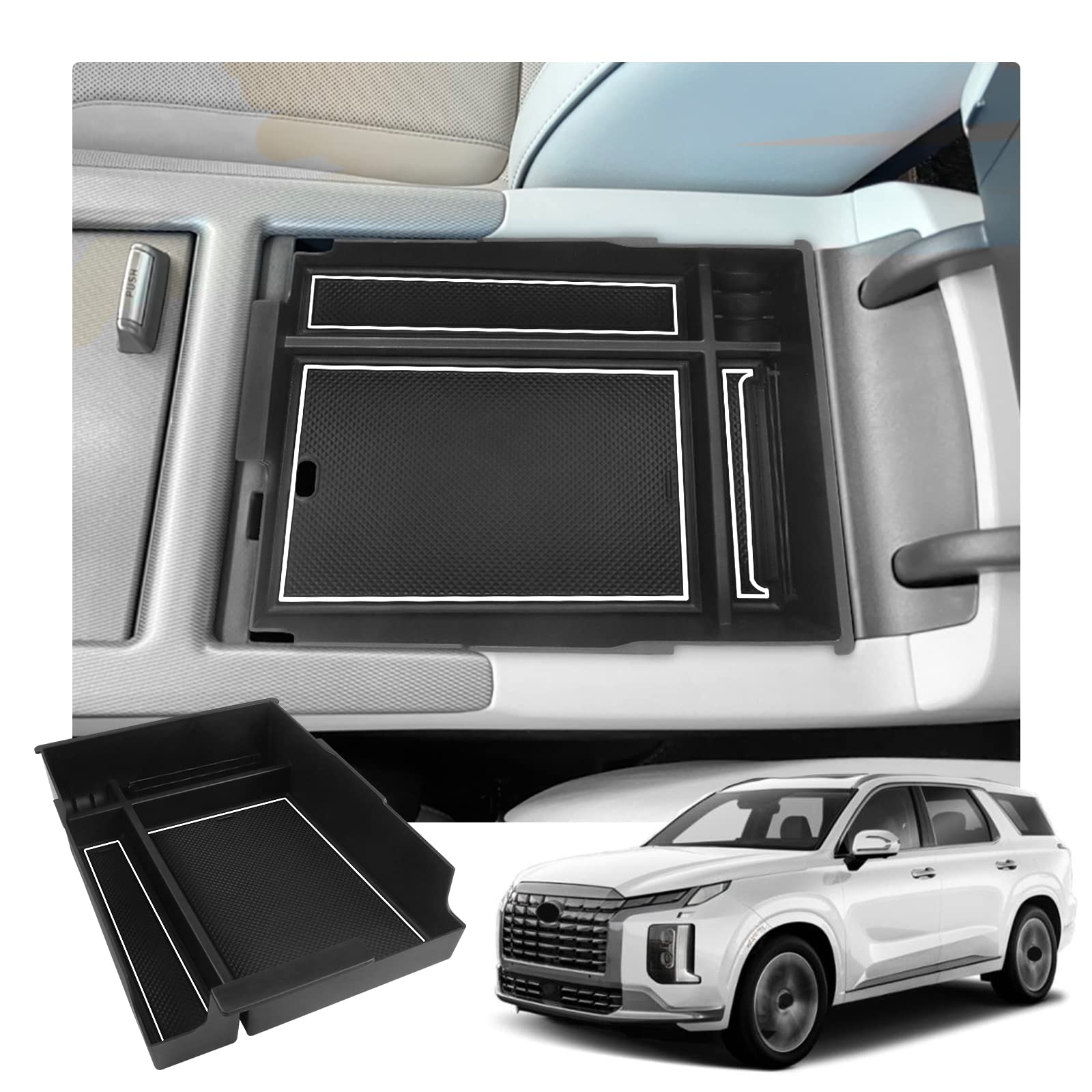 Hyundai Palisade Center Console Organizer Tray 2020+ - LFOTPP Car Accessories