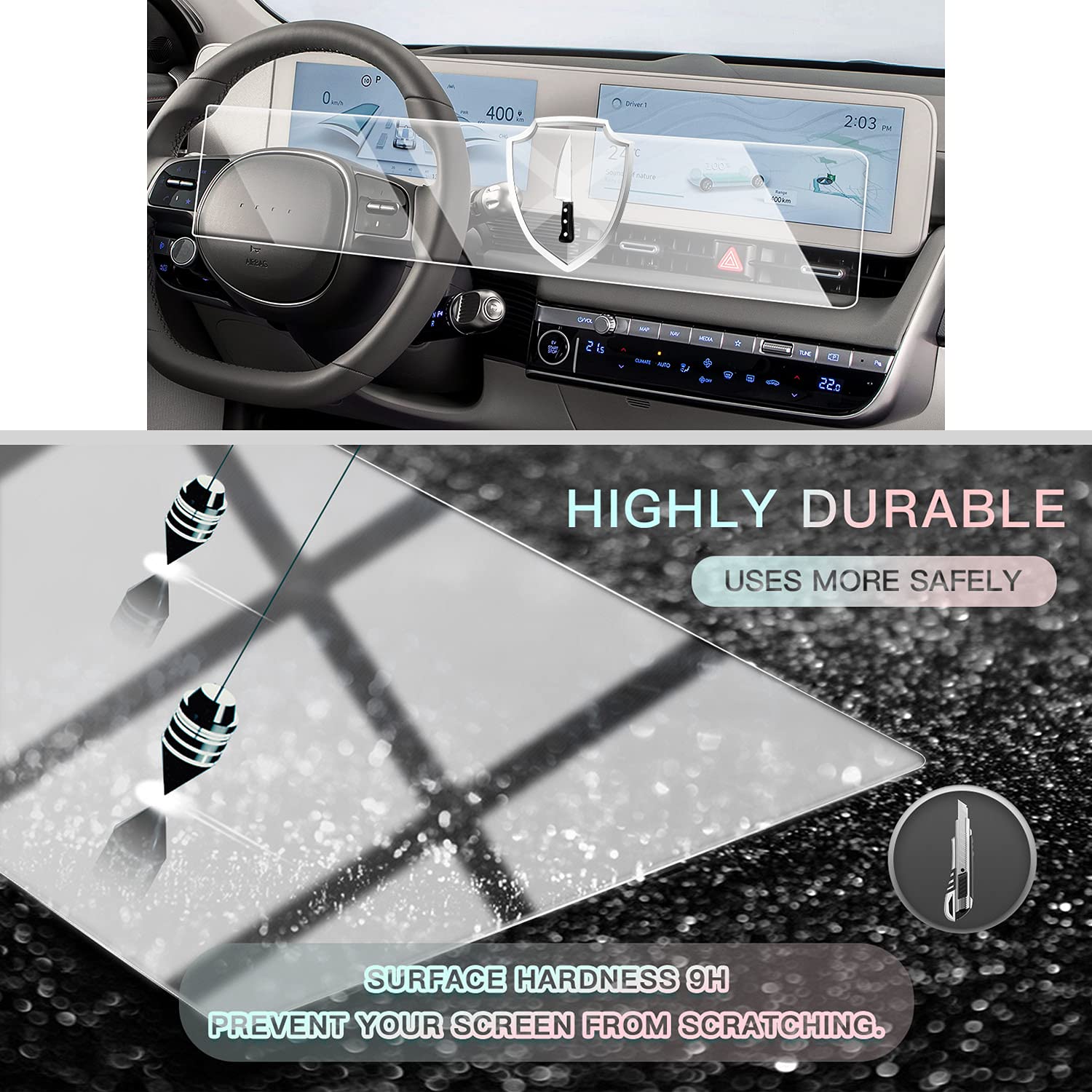 Huyndai Ioniq 5 Glass Screen Protector 2021+ - LFOTPP Car Accessories