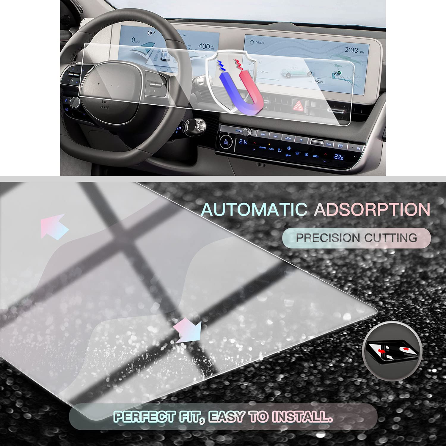 Huyndai Ioniq 5 Glass Screen Protector 2021+ - LFOTPP Car Accessories