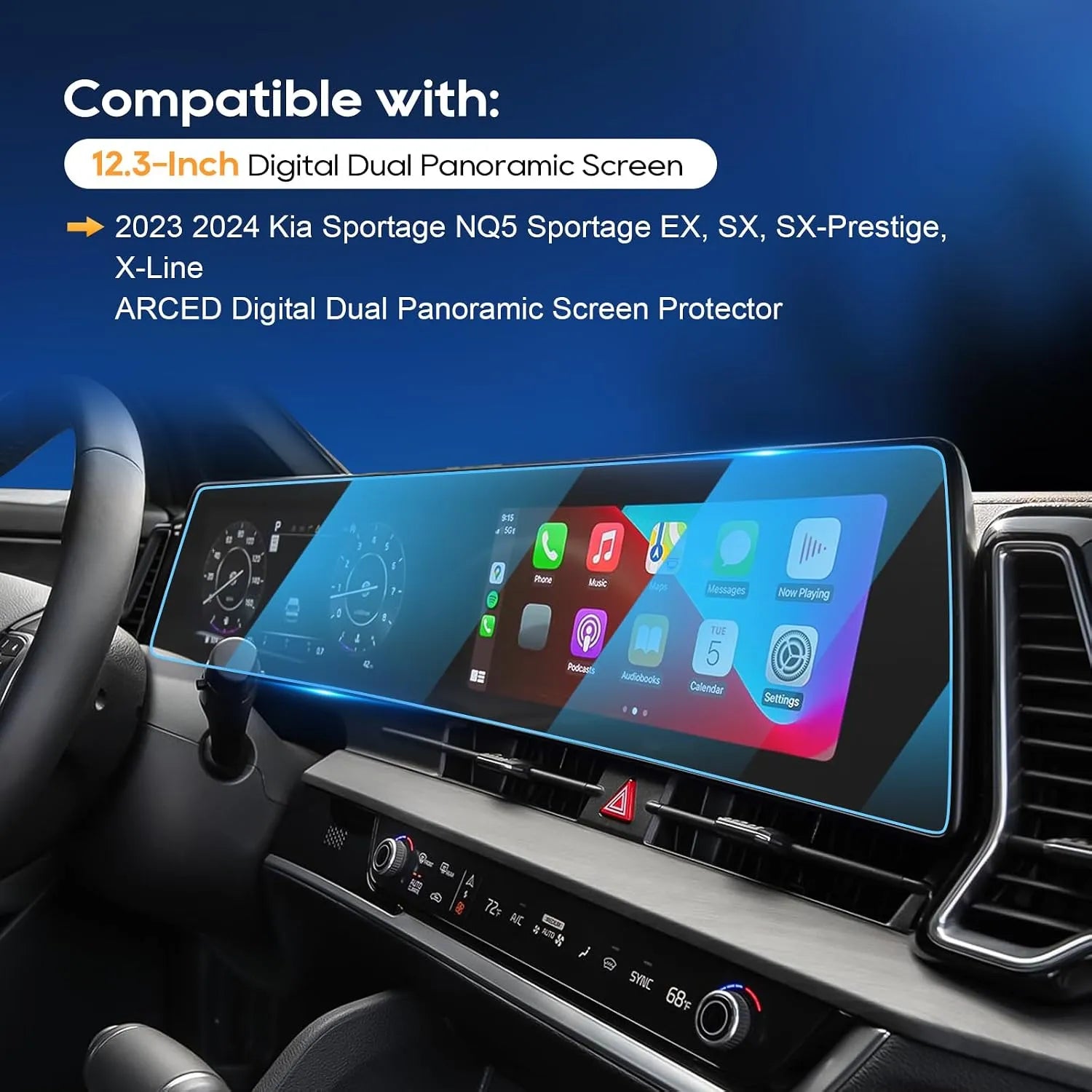 For Kia Sportage NQ5 Screen Protector 2022-2025