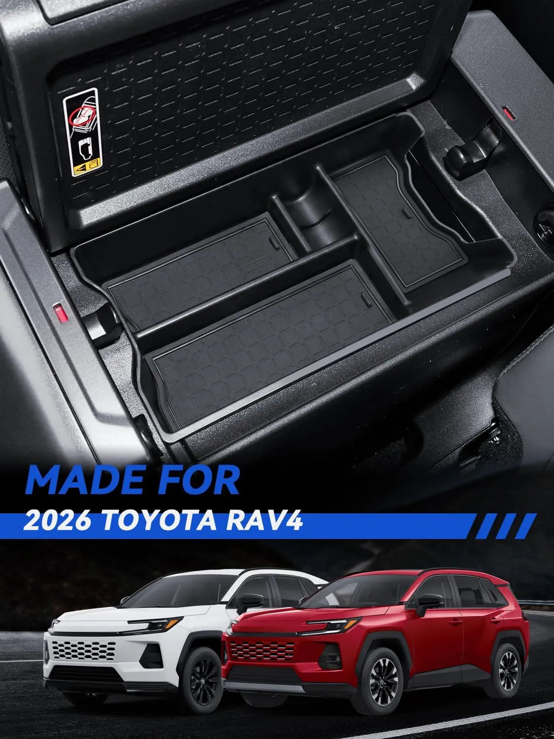 For Toyota RAV4 Armrest Storage Tray 2026 2027