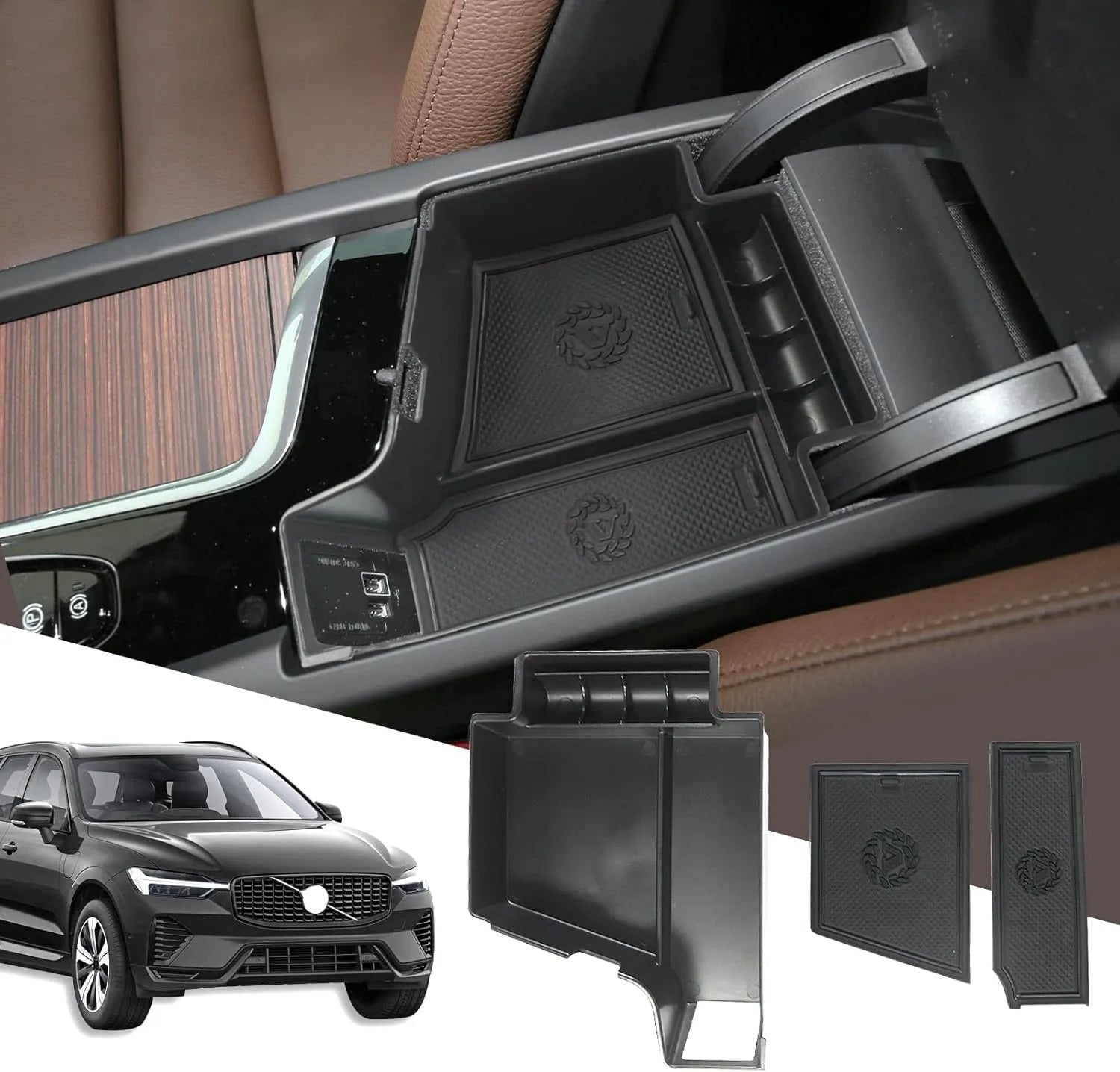 For Volvo XC60 XC90 S90 V90 Center Armrest Storage Tray 2023+