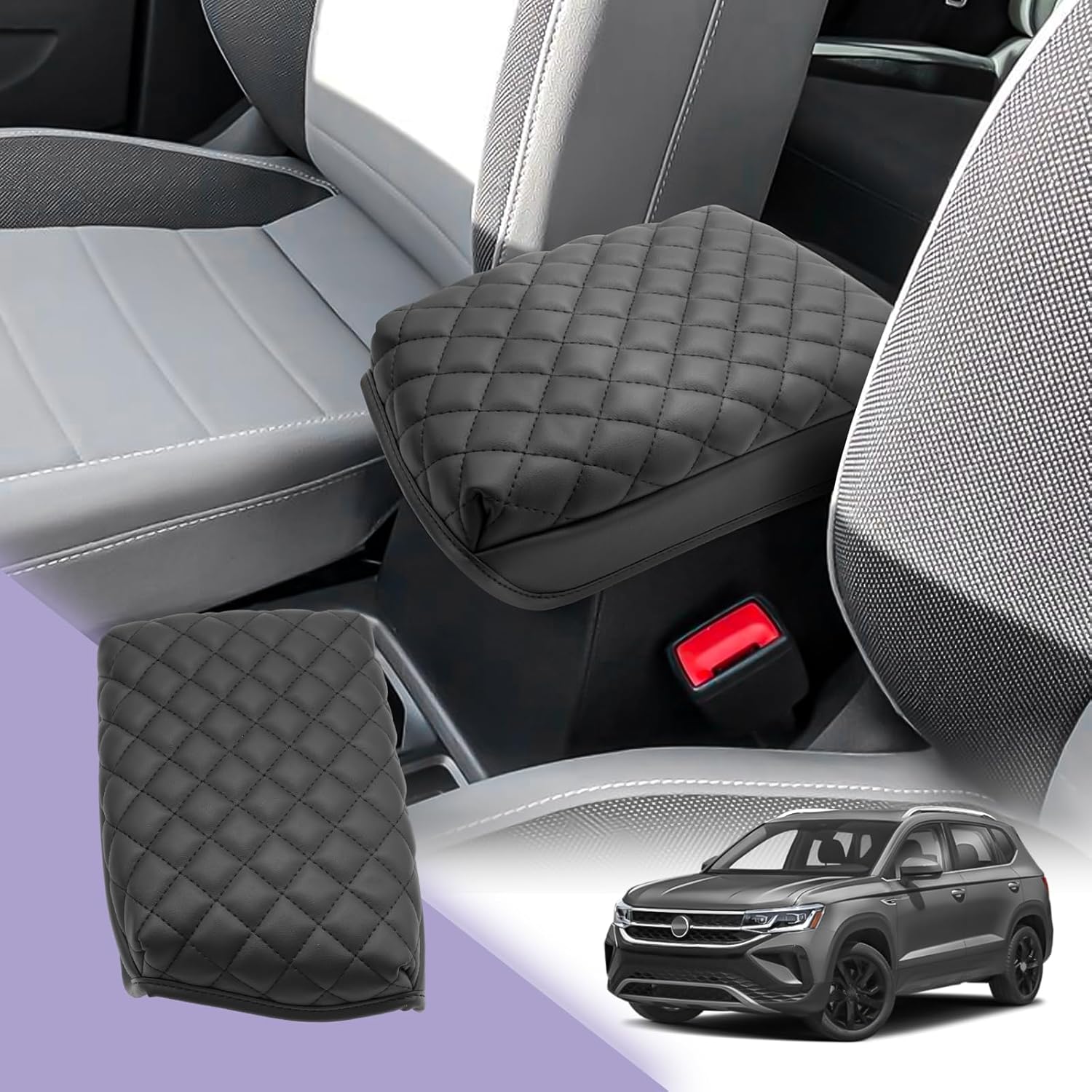 For Volkswagen Taos Center Console Armrest Cover 2022-2025