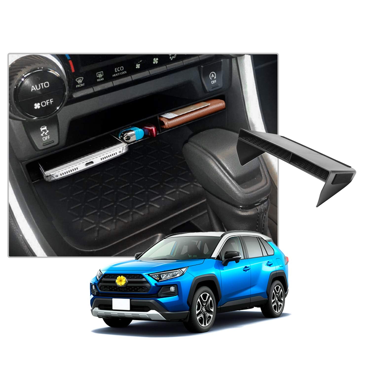 Toyota RAV4 5 Central Control Multifunctional Storage Tray 2019+ - LFOTPP Car Accessories