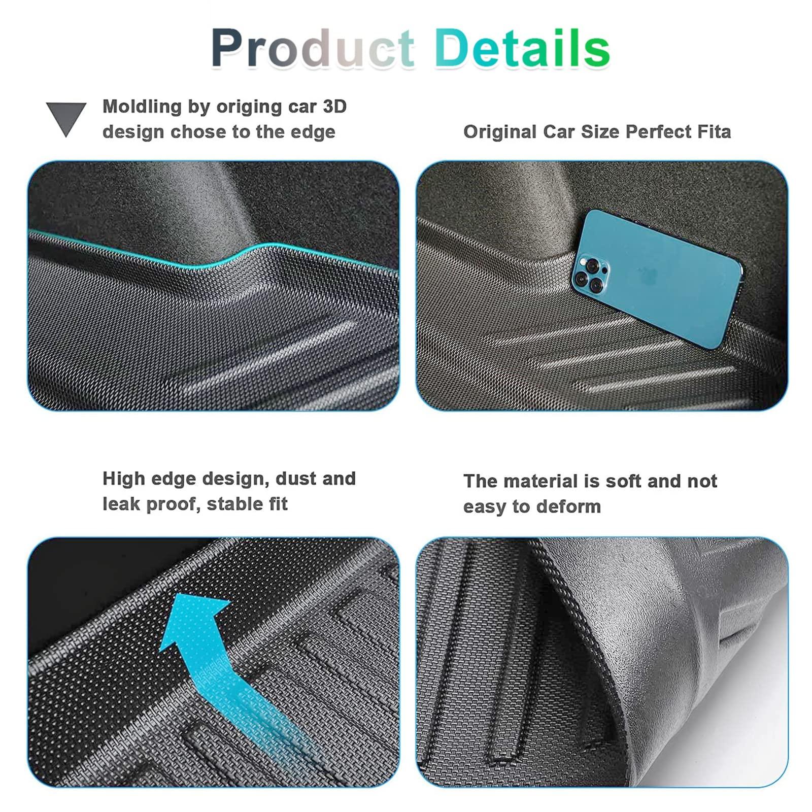 Tesla Model 3 Floor Mats Original 3D Scanning TPE High Edge 2017+ - LFOTPP Car Accessories