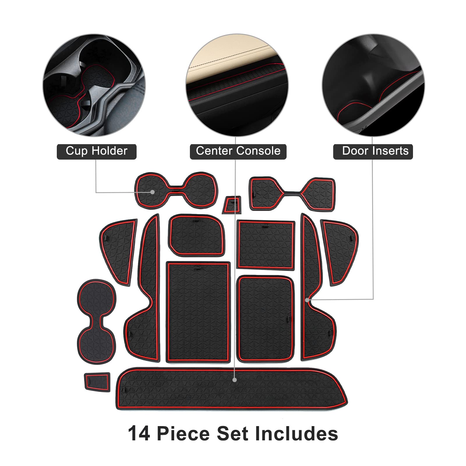 Toyota RAV4 5 Door Slot Mats 2019+ - LFOTPP Car Accessories