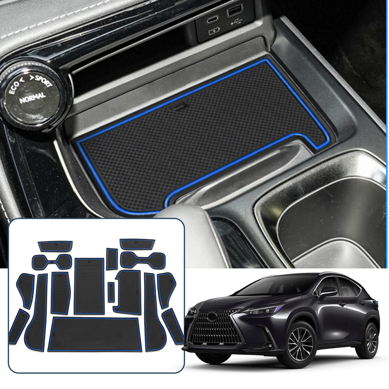 Lexus NX Door Slot Mats 2022+ - LFOTPP Car Accessories