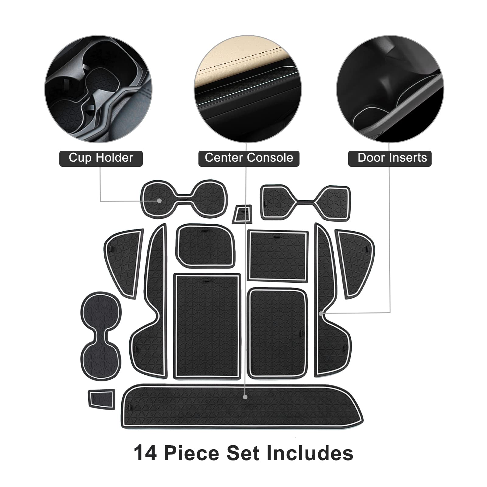 Toyota RAV4 5 Door Slot Mats 2019+ - LFOTPP Car Accessories