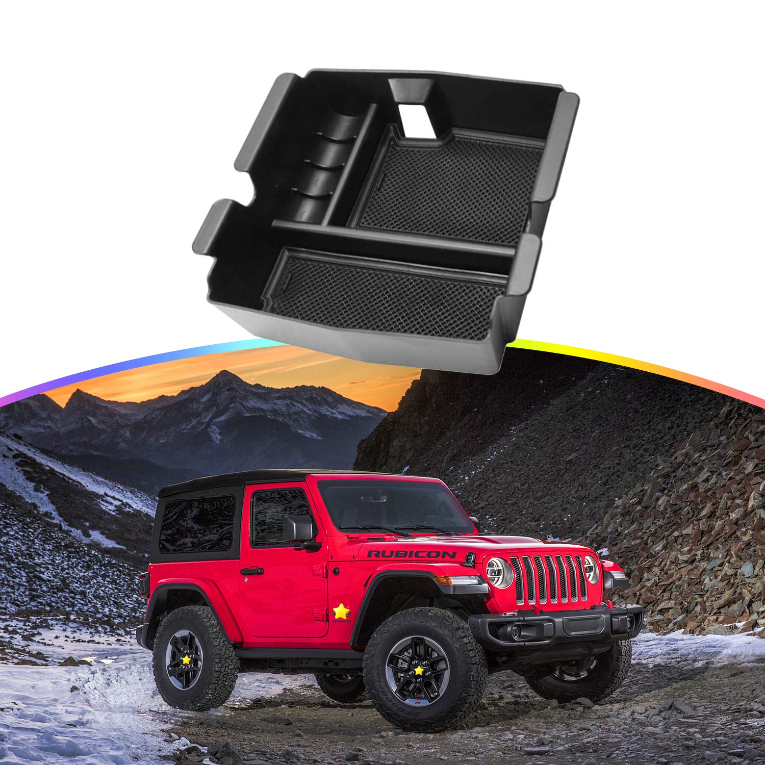 Jeep Wrangler JL Center Console Organizer Tray 2018+ - LFOTPP Car Accessories